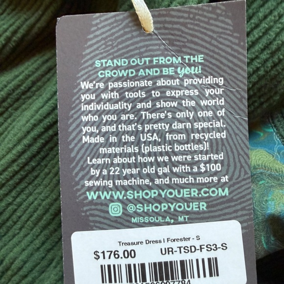 Youer Green Treasure Dress - Forester Size Small-NWT - Picture 11 of 14
